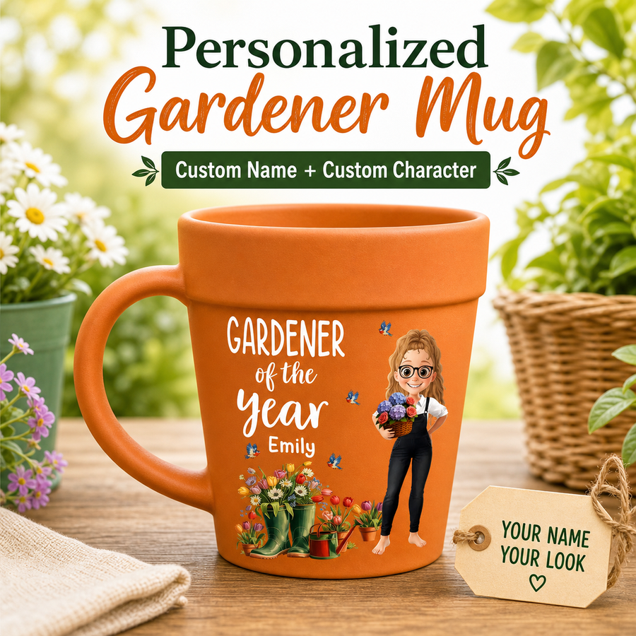 Custom Ceramic Mug - Personalized Garden Gifts For Gardeners - Plant Parent Vibes