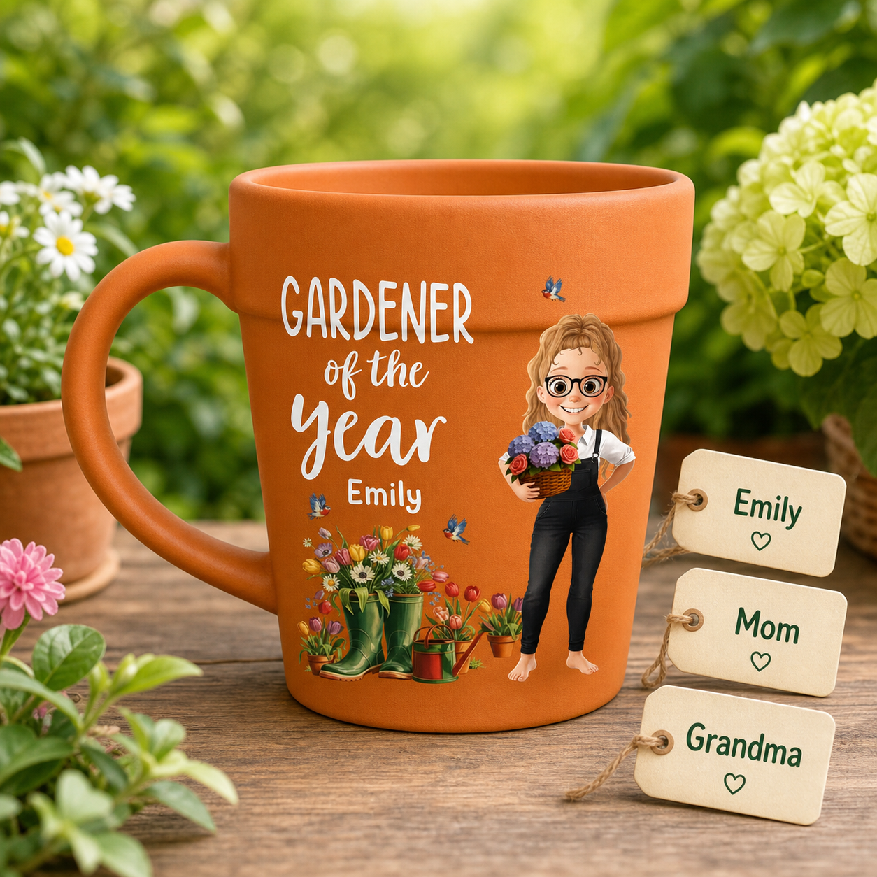 Custom Ceramic Mug - Personalized Garden Gifts For Gardeners - Plant Parent Vibes
