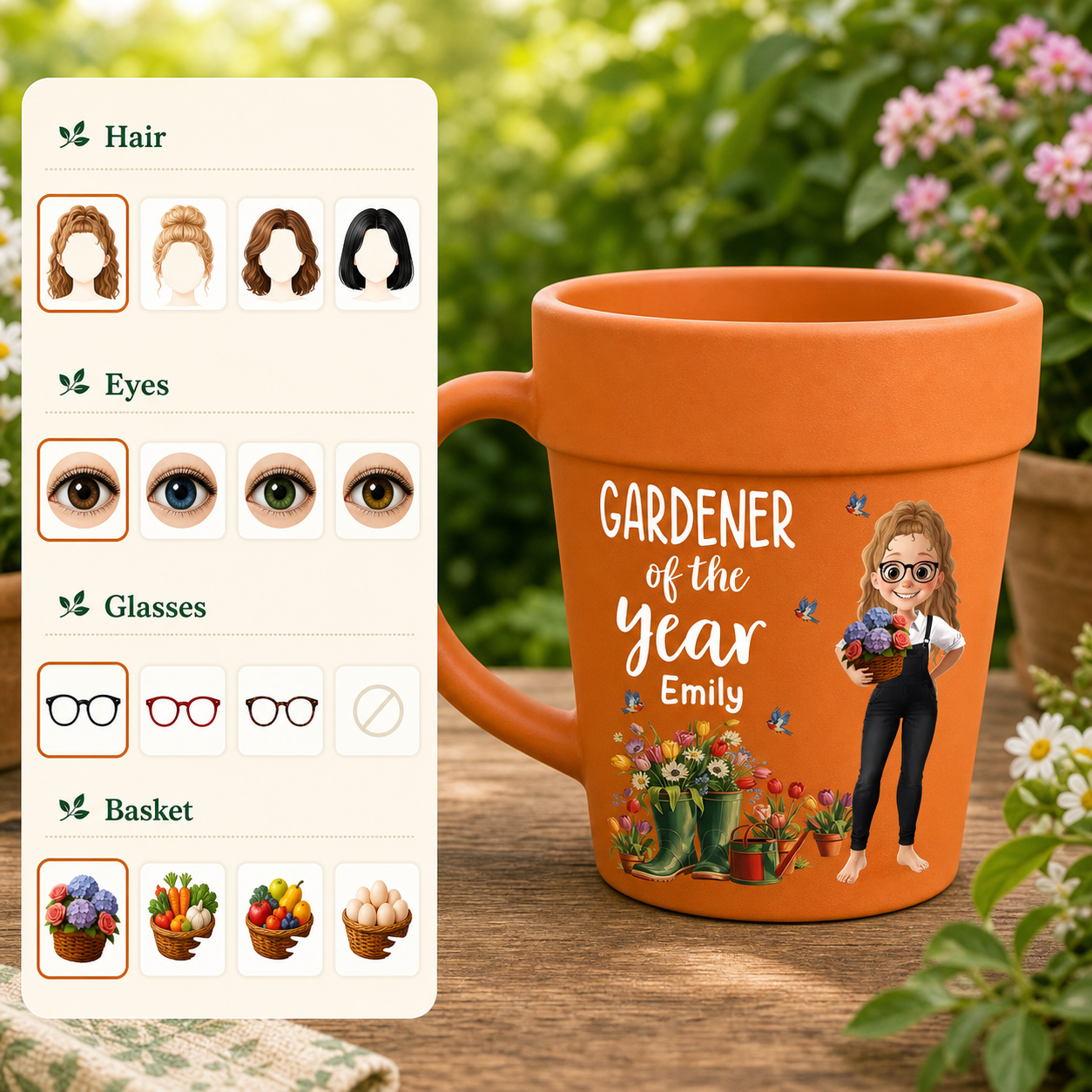Custom Ceramic Mug - Personalized Garden Gifts For Gardeners - Plant Parent Vibes