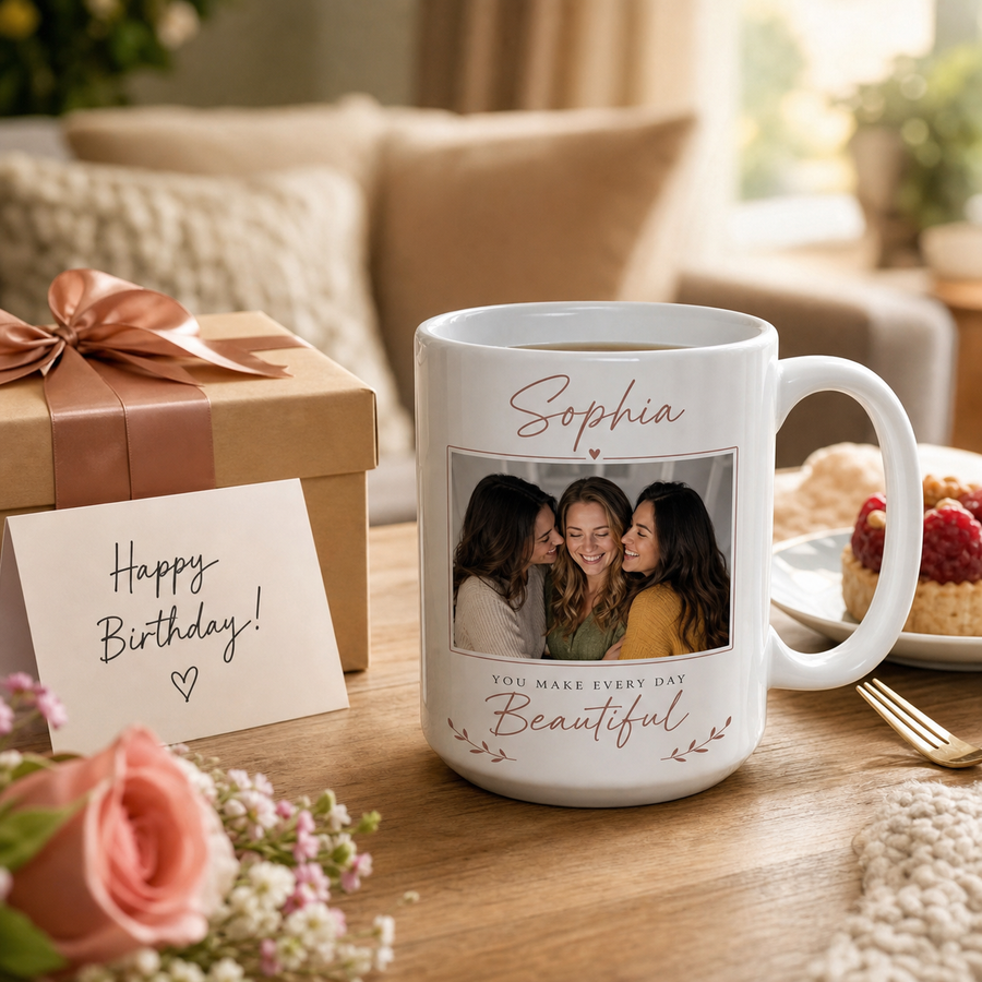 Birthday Photo Mug - 15oz