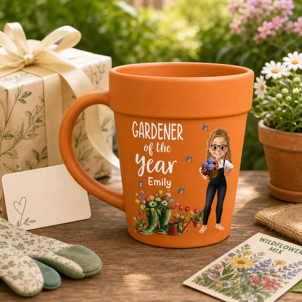 Custom Ceramic Mug - Personalized Garden Gifts For Gardeners - Plant Parent Vibes