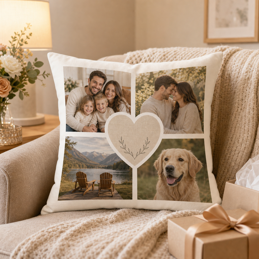 Custom Photo Throw Pillow