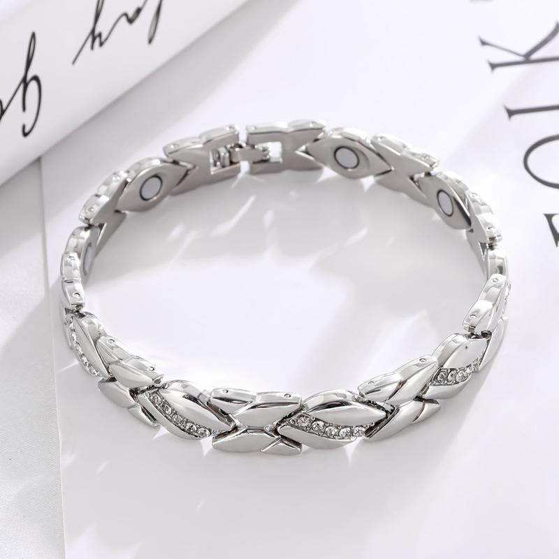 Women's leaf bracelet, pure copper magnetic bracelet