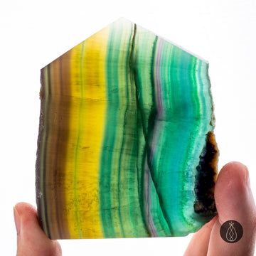 Lemon Fluorite Slab Tower