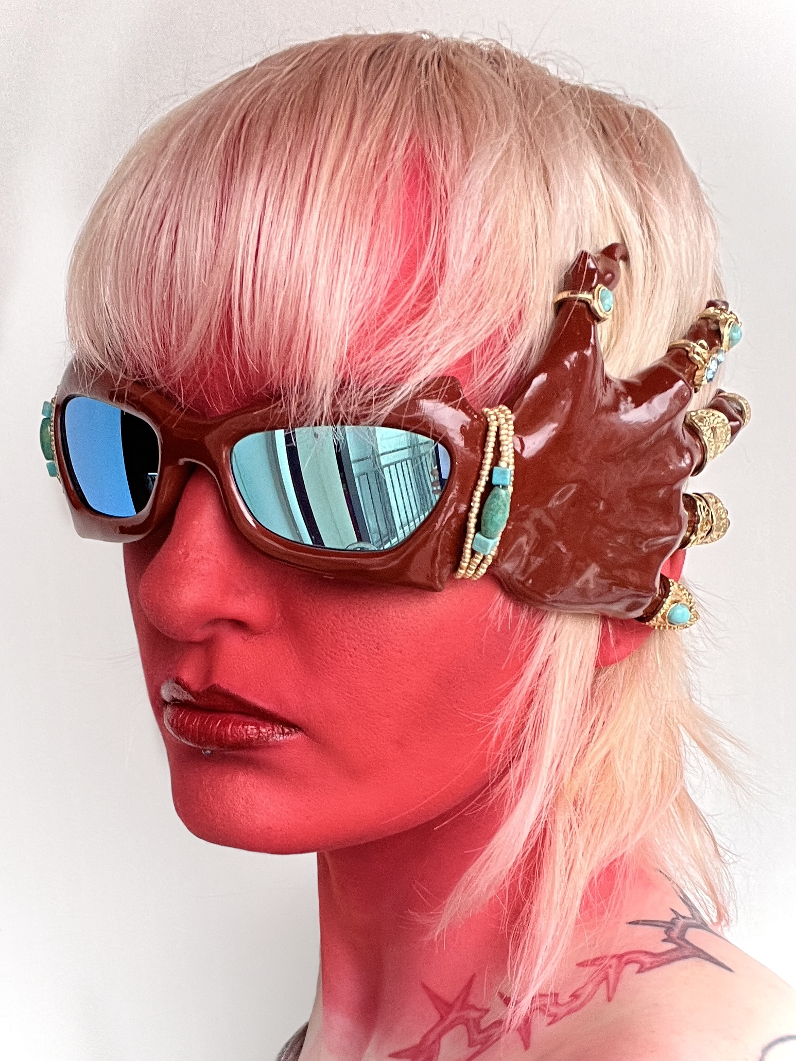 Red Hand Sunglasses