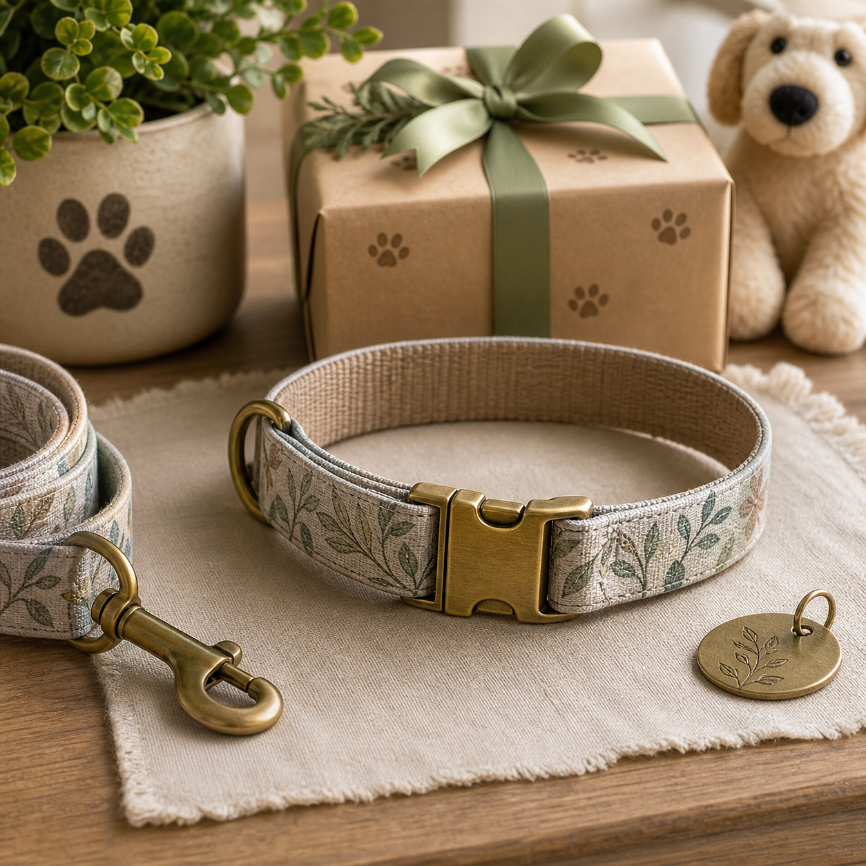Personalized Dog Collar lifestyle gift scene