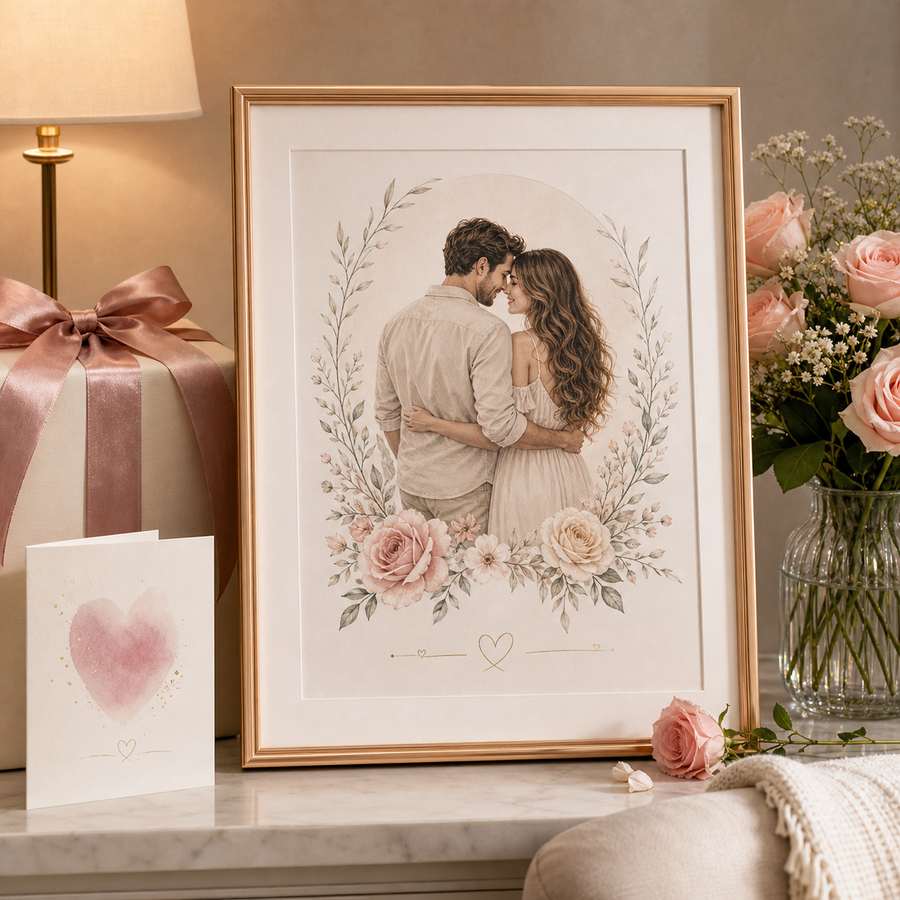 Anniversary Portrait Framed Poster