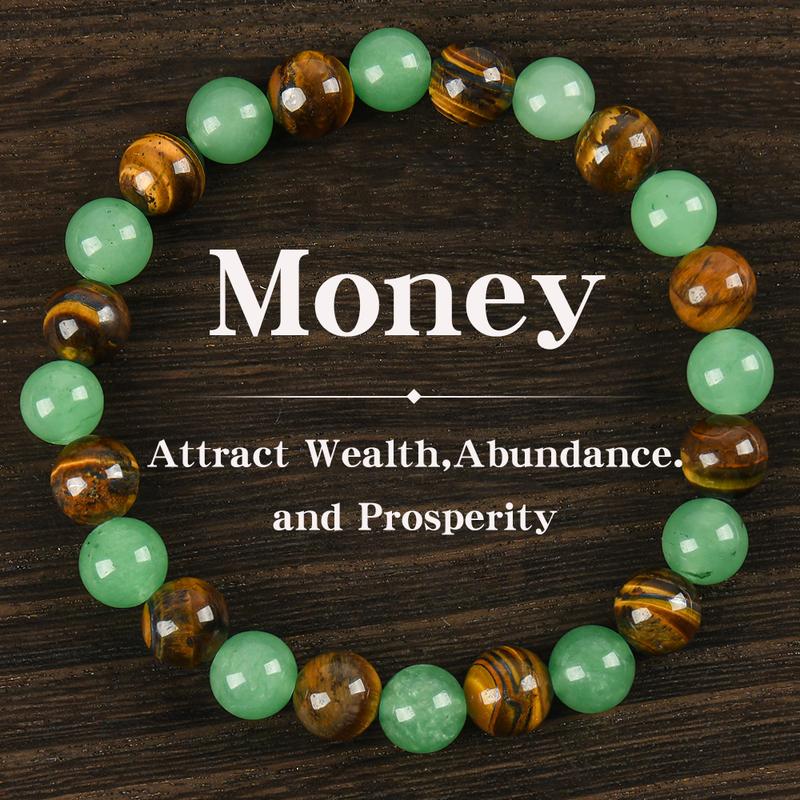 Arpurraina Money Attraction Bracelet with Green Aventurine & Tiger Eye