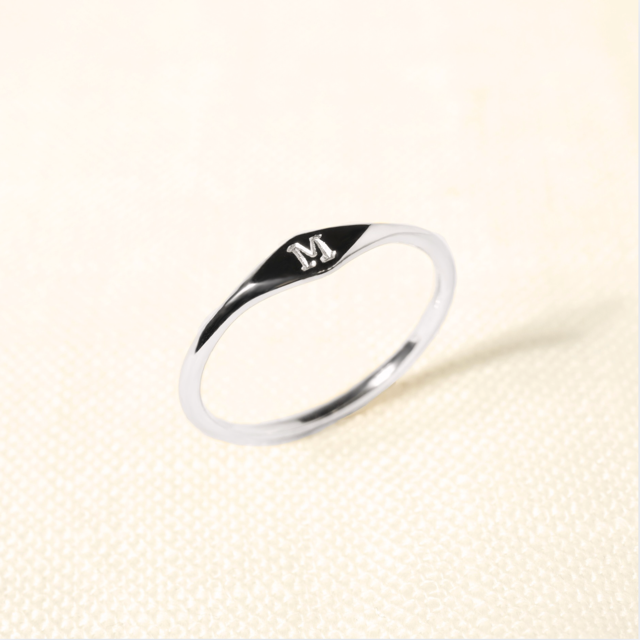 Hand Made INITIAL SIGNET RING