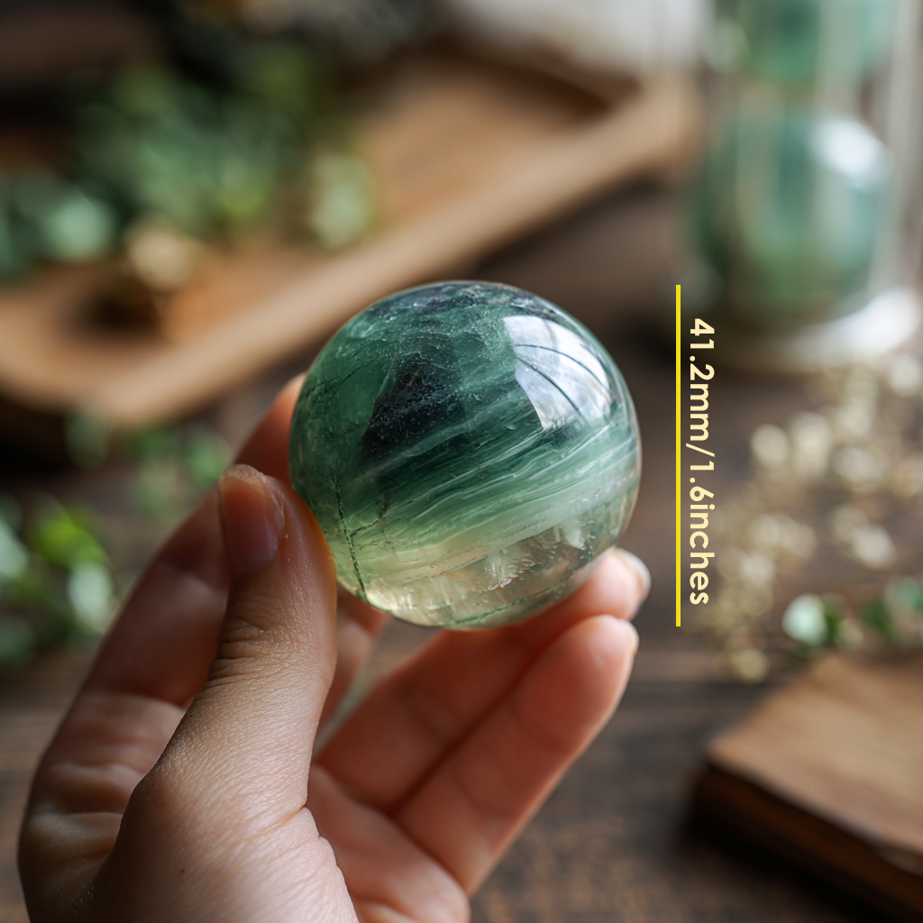 Green Fluorite Sphere