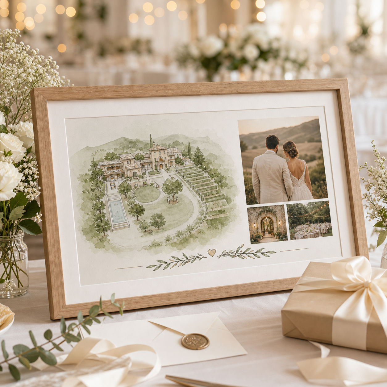 Personalized Wedding Venue Framed Poster lifestyle gift scene